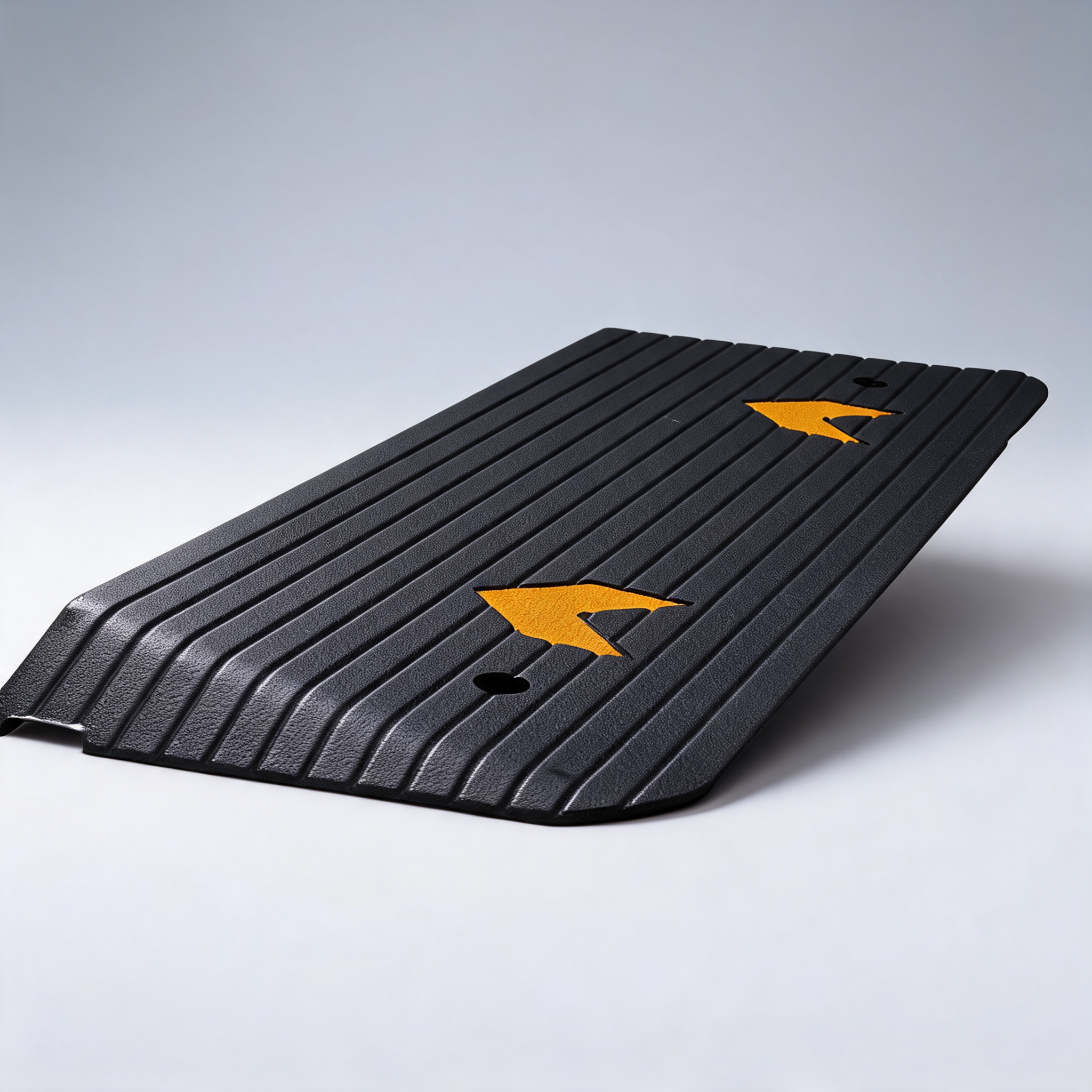 Rubber threshold ramp, 5 cm rise threshold ramp doorway, recycled rubber power threshold ramp rated 15 tons