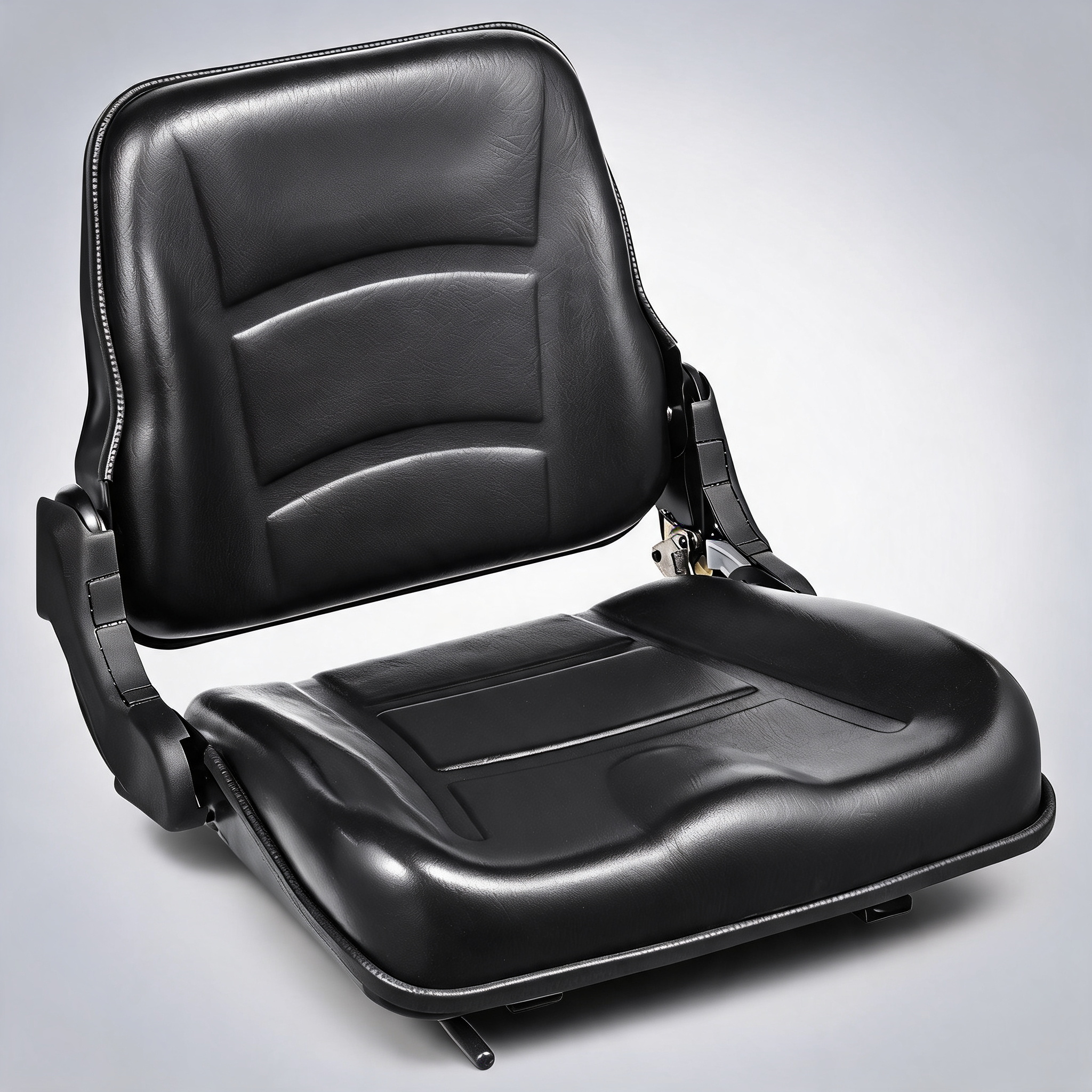Universal forklift seat, fold down tractor seat with adjustable angle back and micro switch, 16-34 cm slot