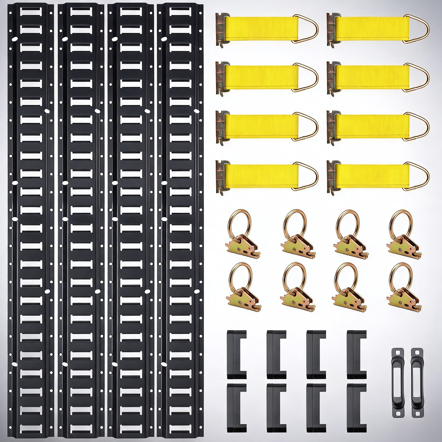 E track tie down rail kit 30PCs 1.52m e track rails enclosed cargo trailer