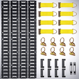 E track tie down rail kit 30PCs 1.52m e track rails enclosed cargo trailer