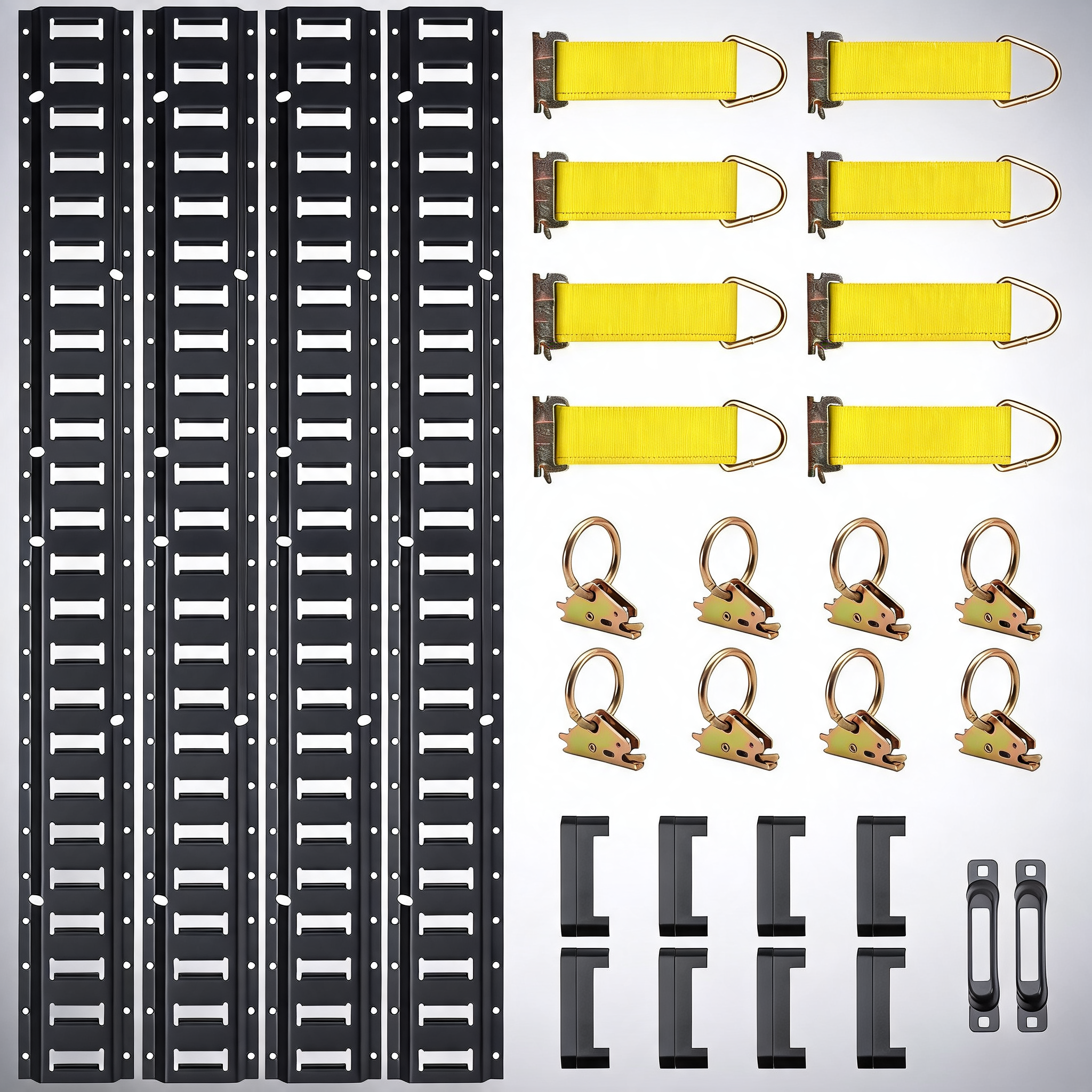 E track tie down rail kit 30PCs 1.52m e track rails enclosed cargo trailer