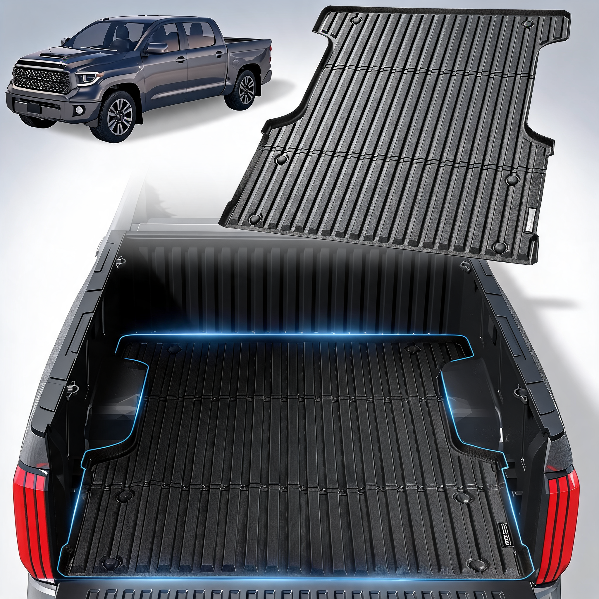 Truck bed mat fit 2022-2024 Toyota Tundra TPE truck bed liner accessories