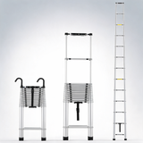 Telescoping extension ladder 16.5FT multi-button retraction 419 LBS