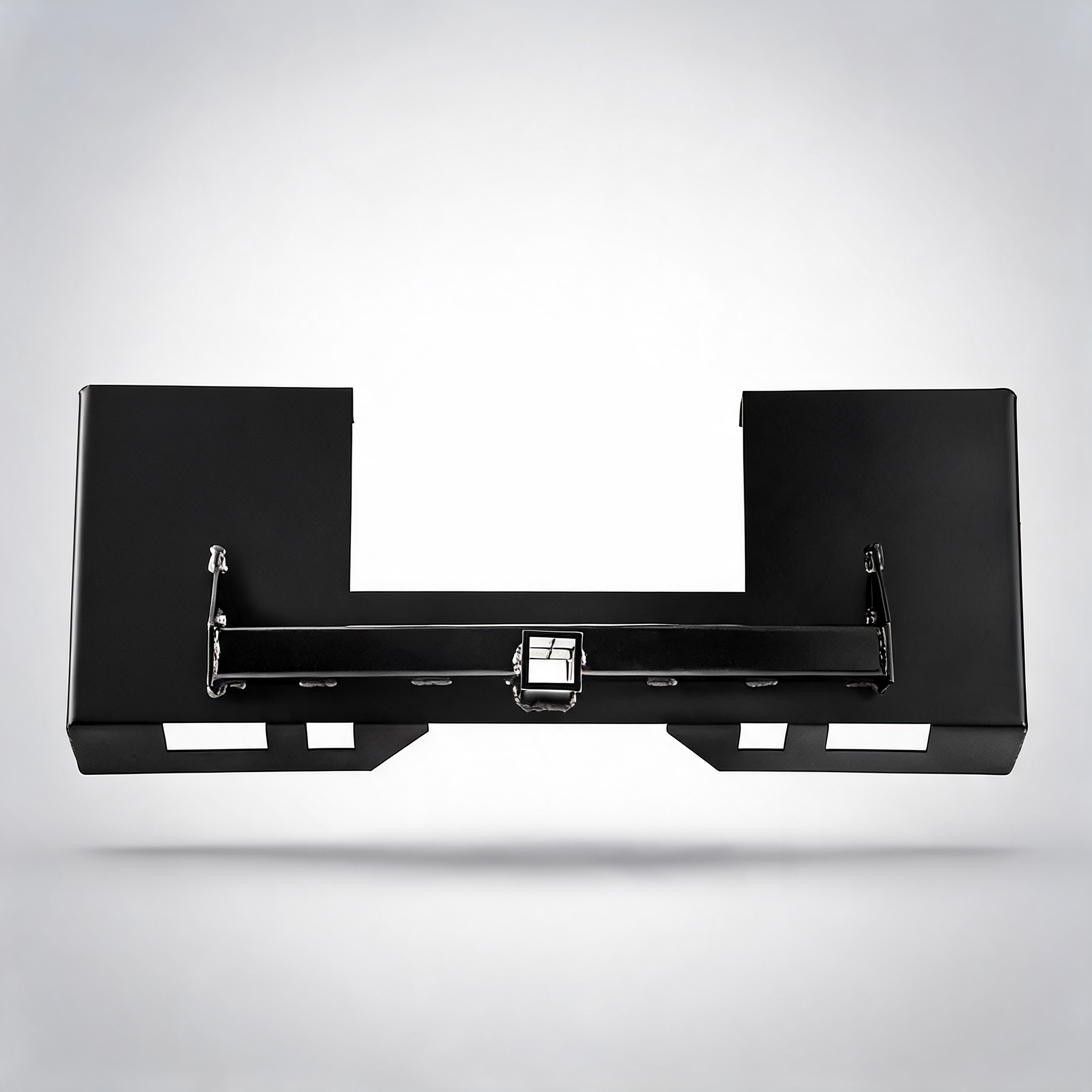 Universal skid steer mount plate 6.35mm thick steer plate attachment 1360kg quick attach steel adapter black