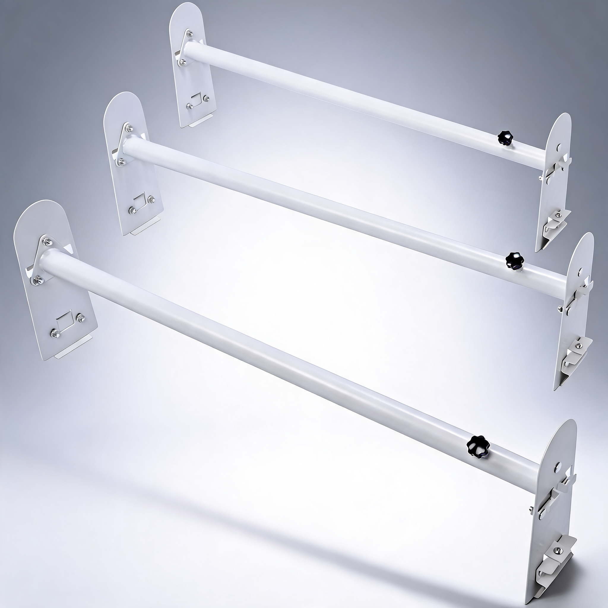 Van roof ladder rack, 3 bars alloy steel roof racks, 750 LBS capacity Rain-Gutter roof rack for Chevrolet express