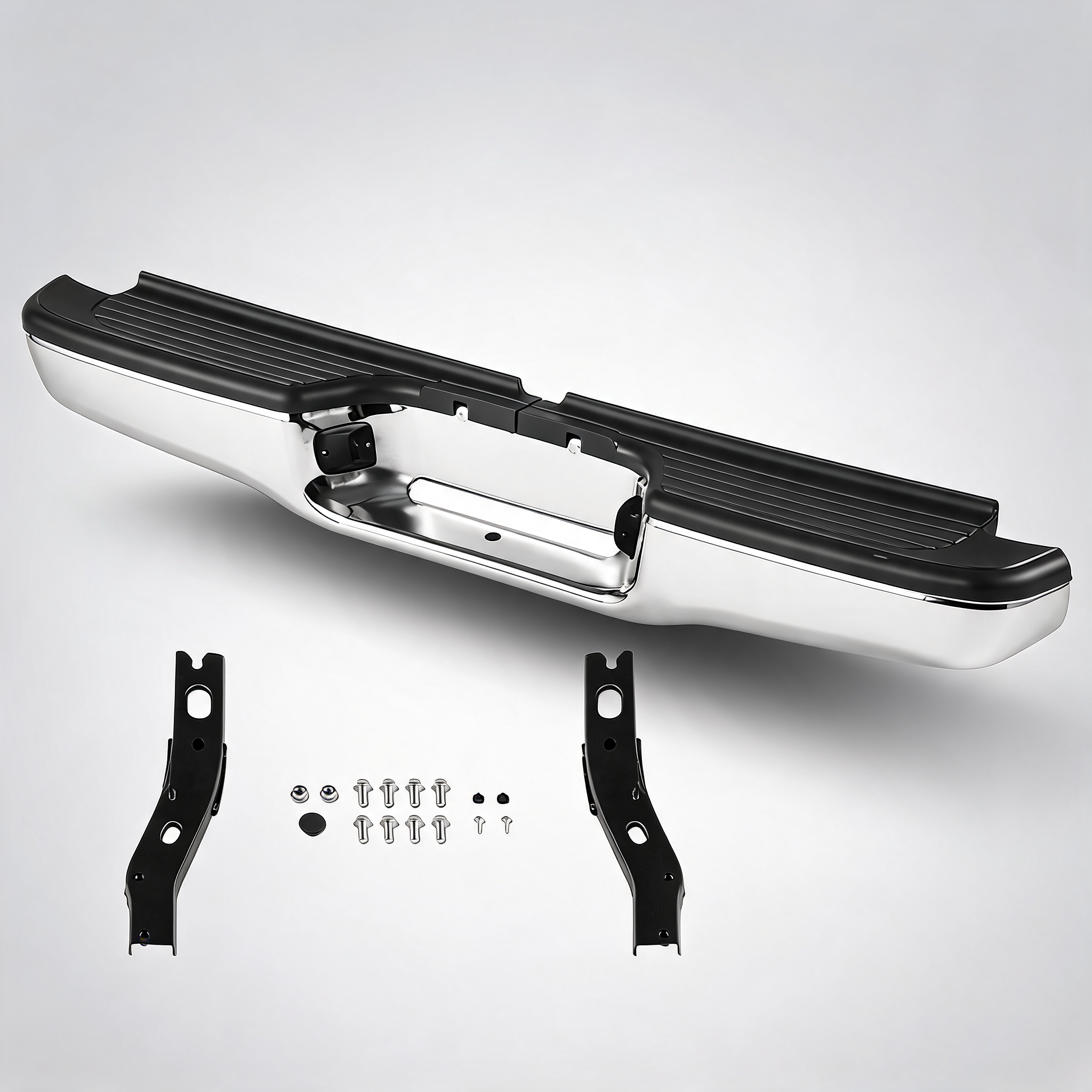 Rear step bumper chrome steel bumper assembly for 1995-2004 Toyota Tacoma