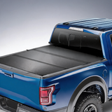 Tri-Fold truck bed tonneau cover, compatible with 2015-2024 Ford F-150, 2004 mm bed, LED light black