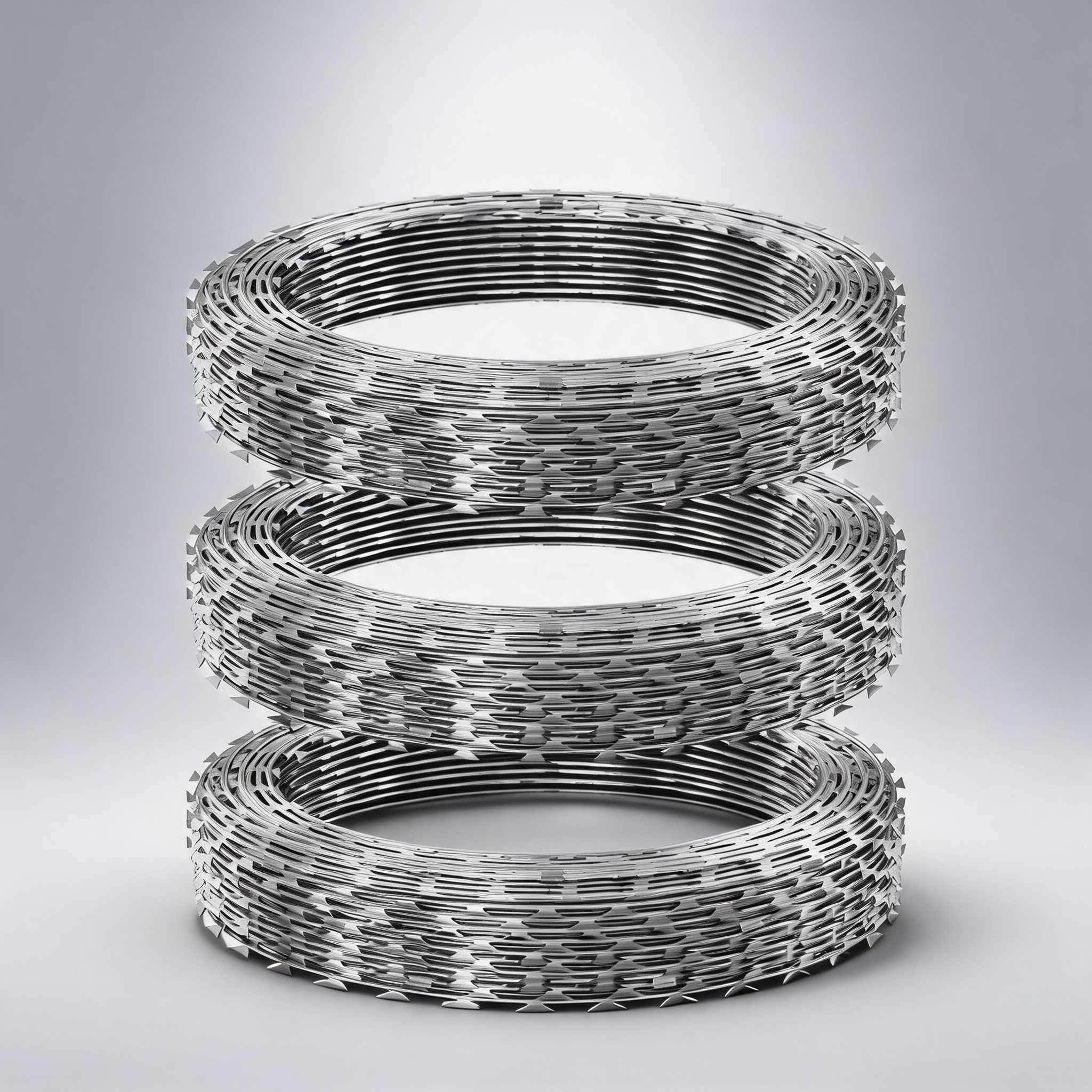 Razor wire razor barbed wire 147ft 3Rolls razor wire fencing double spiral