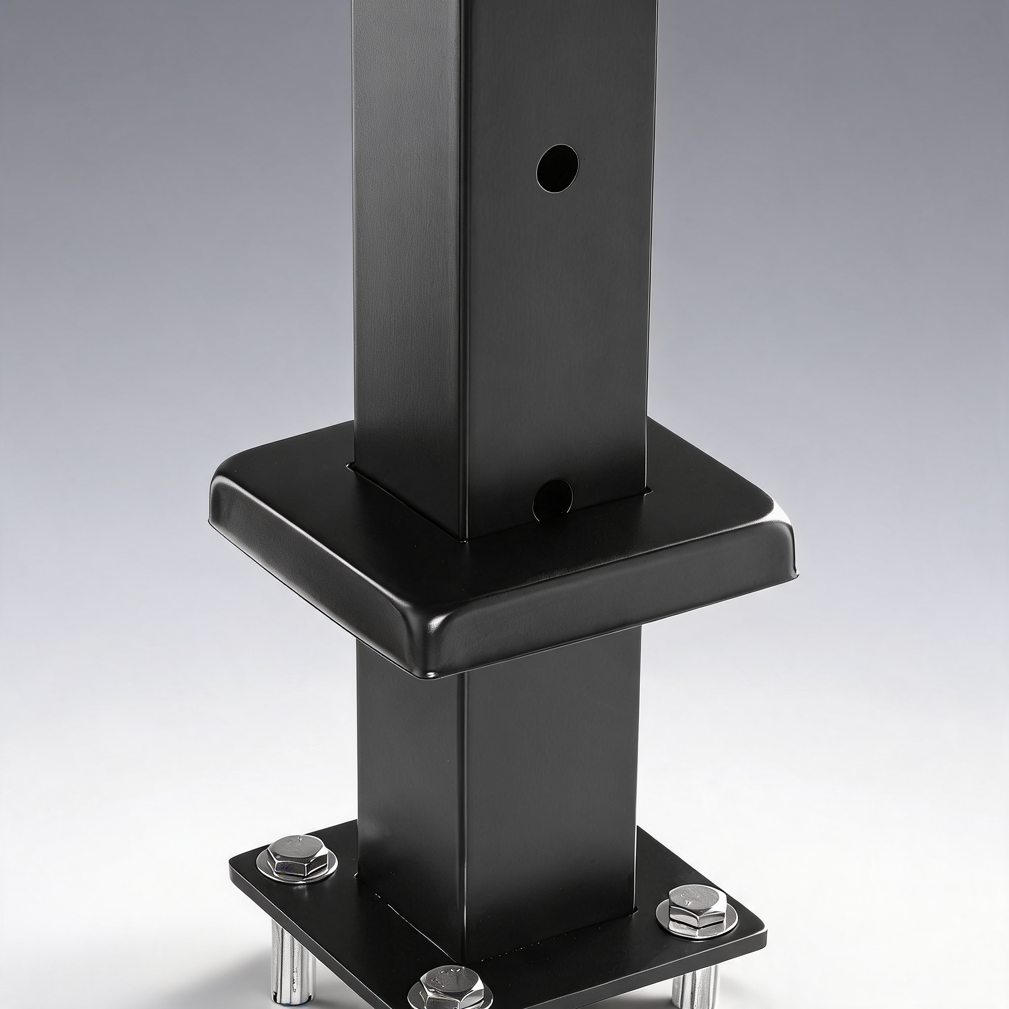 Cable railing post level deck stair post 42 x 1.97 x 1.97 cable handrail post stainless steel brushed black