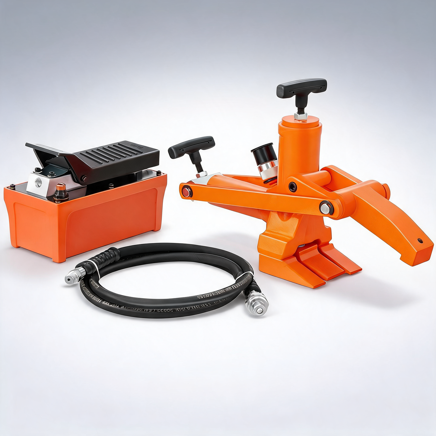 Hydraulic bead breaker, 1000 PSI tyre bead breaker with metal foot pump, heavy-duty steel bead breaker tool