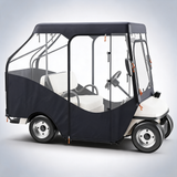 Golf cart enclosure, 420D polyester driving enclosure with 4-Sided transparent windows, 4 passenger Club car