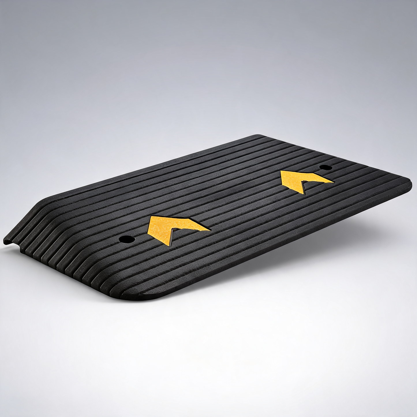 Upgraded rubber threshold ramp, 7.6 cm rise door ramp with 1 channel, natural rubber car ramp Non-Slip