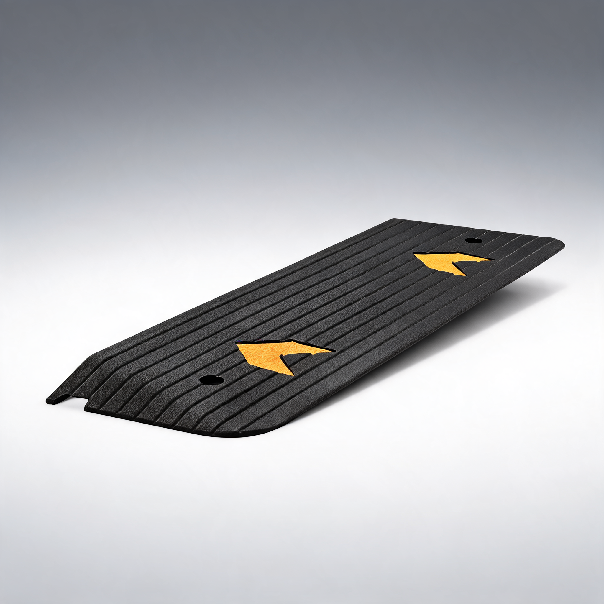 Upgraded rubber threshold ramp, 2.5 cm rise wheelchair ramp doorway, natural curb ramp rated 15 tons Non-Slip