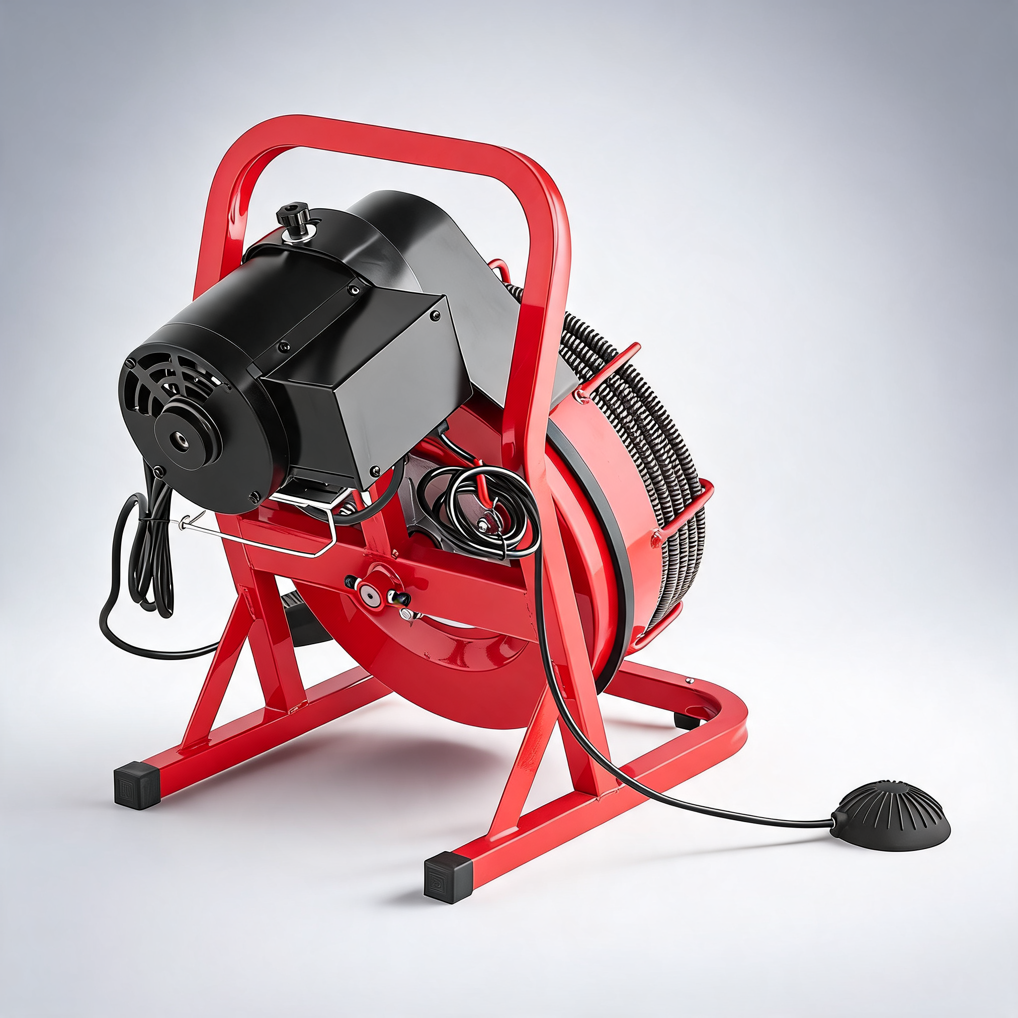 Drain cleaner machine drain auger 75FT x 1/2 inch manual feed & 4 cutters