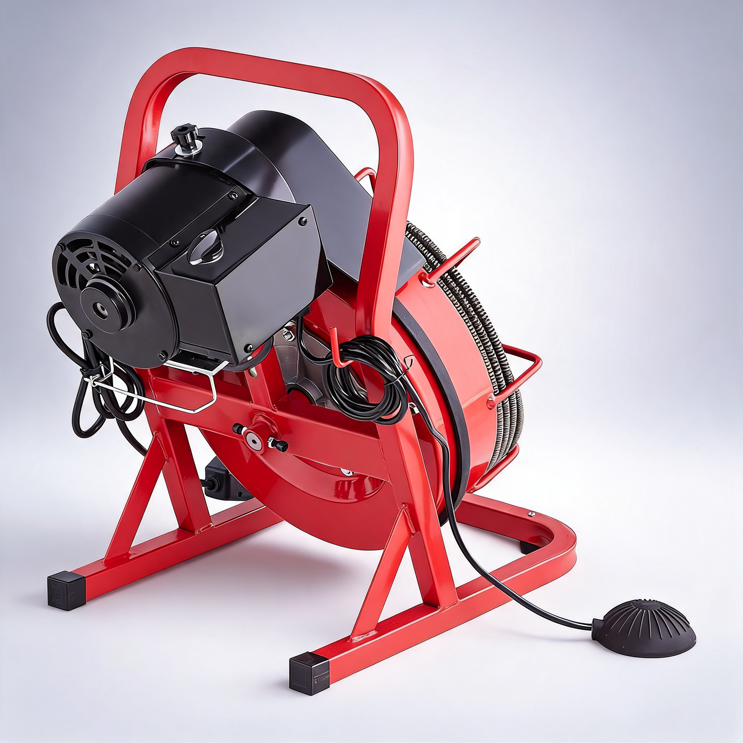 Drain cleaner machine drain auger 75FT x 3/8 inch manual feed & 4 cutters