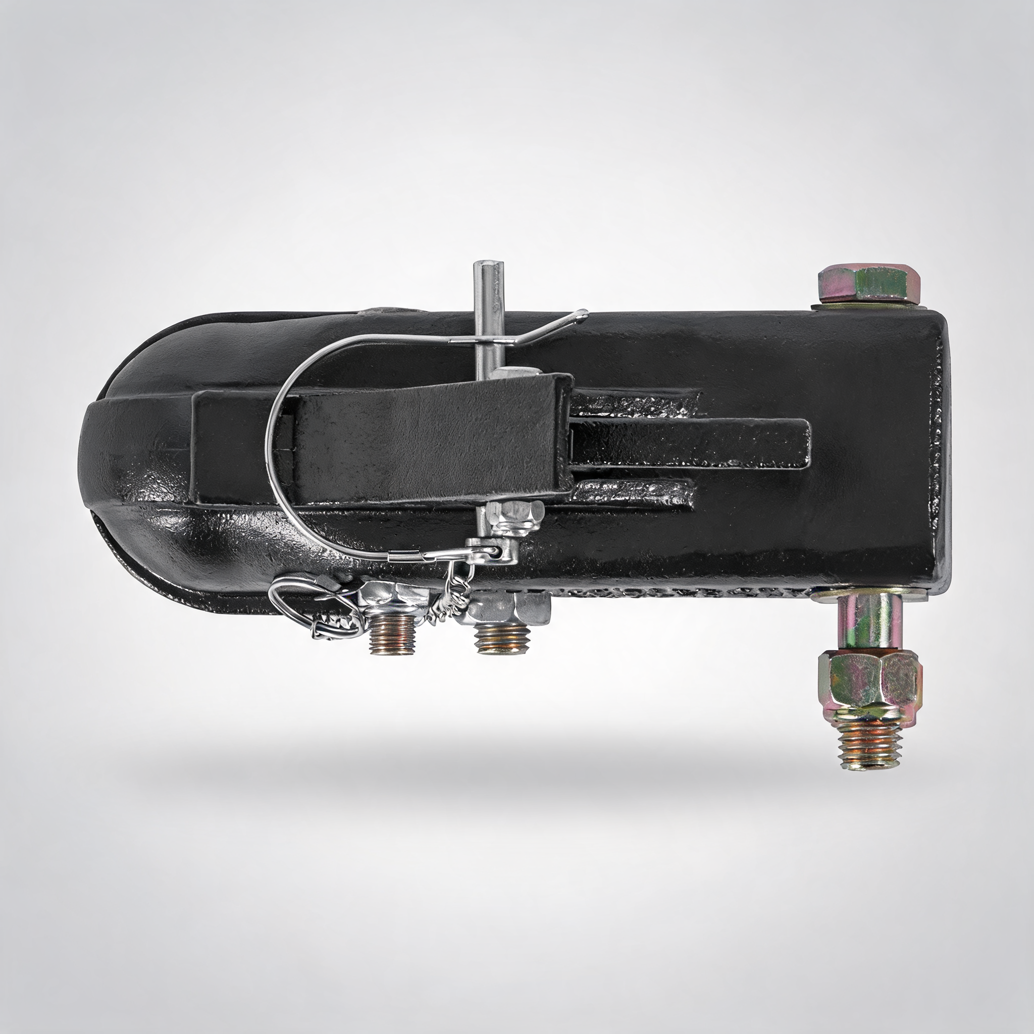 Adjustable trailer coupler, 2-5/16 hitch ball, 15000 lbs capacity, heavy duty cast Channel-Mount coupler black