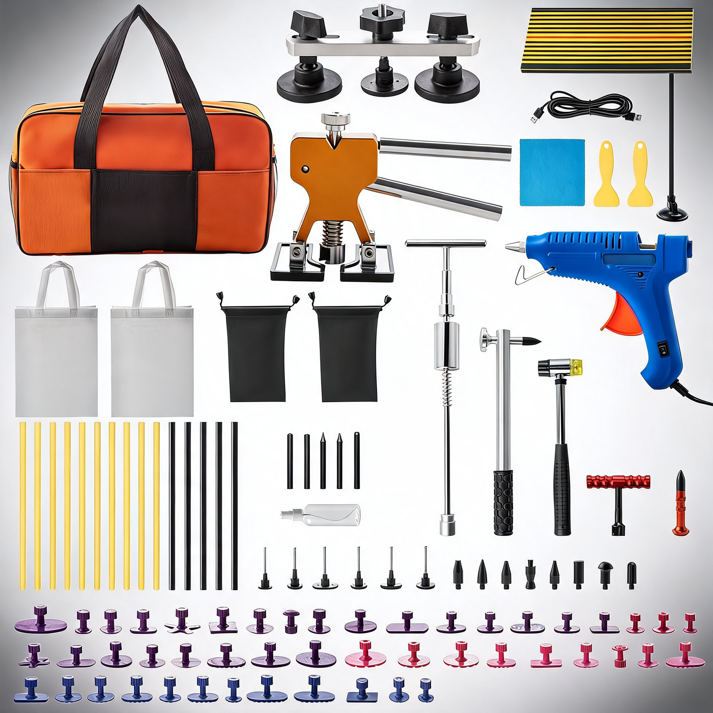Paintless dent repair tools hail damage remover 98 pcs body dent removal