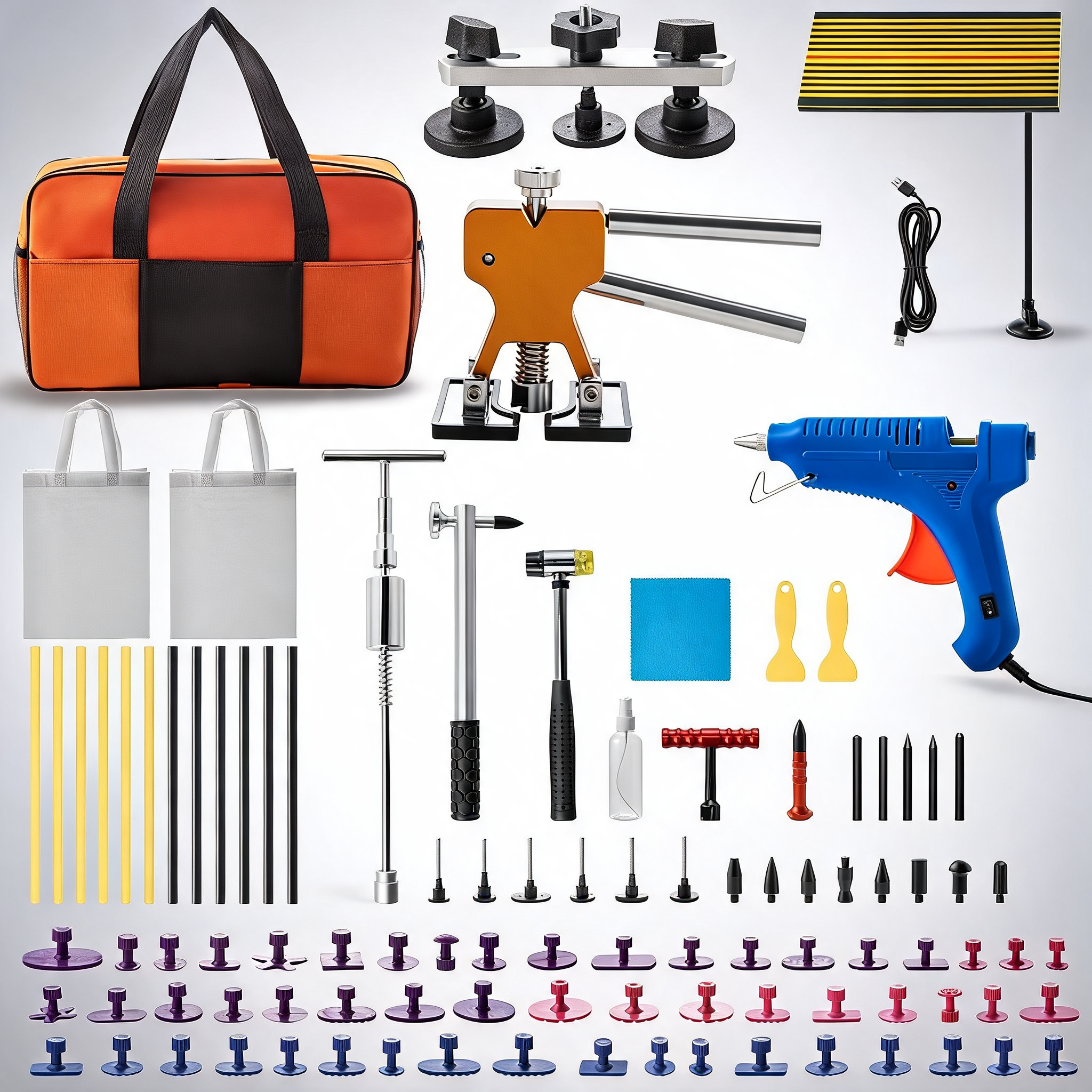 Paintless dent repair tools hail damage remover 89 pcs body dent removal