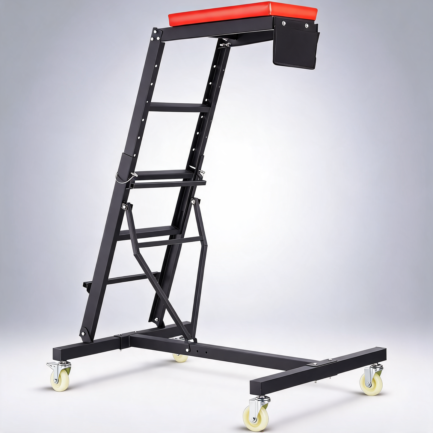 Top automotive creeper, engine creeper with adjustable height 45.7 to 66.3, 181.44KGS capacity, 4 swivel wheels