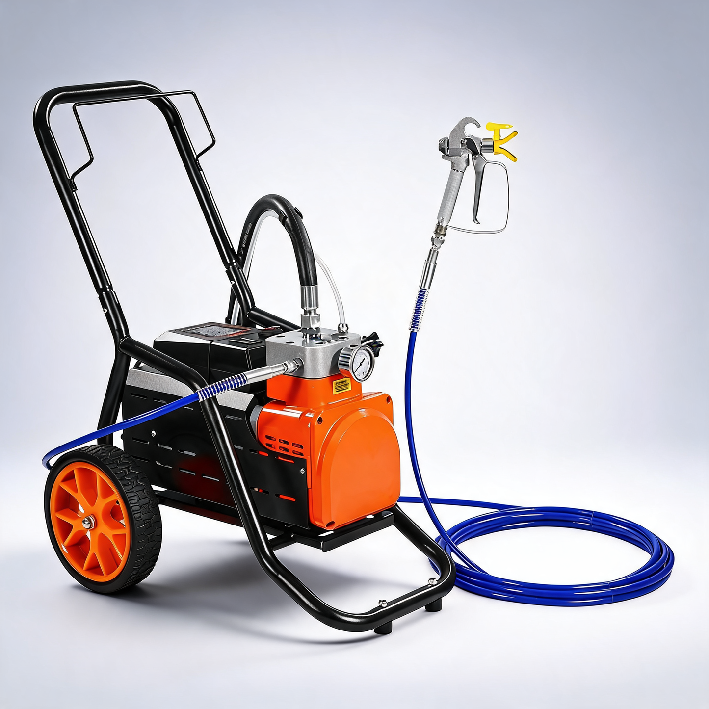 Cart airless paint sprayer diaphragm paint airless sprayer 1700W electric