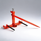 49 Inch hay spear bale spears 726kg loading capacity Three-Point hitch tractor attachment with 2pcs 17.5 inch stabilizer