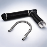 Diesel heater pipe ducting set 3 inch extendable air duct hose 1 inch stainless steel exhaust pipe 2 air vents tee air