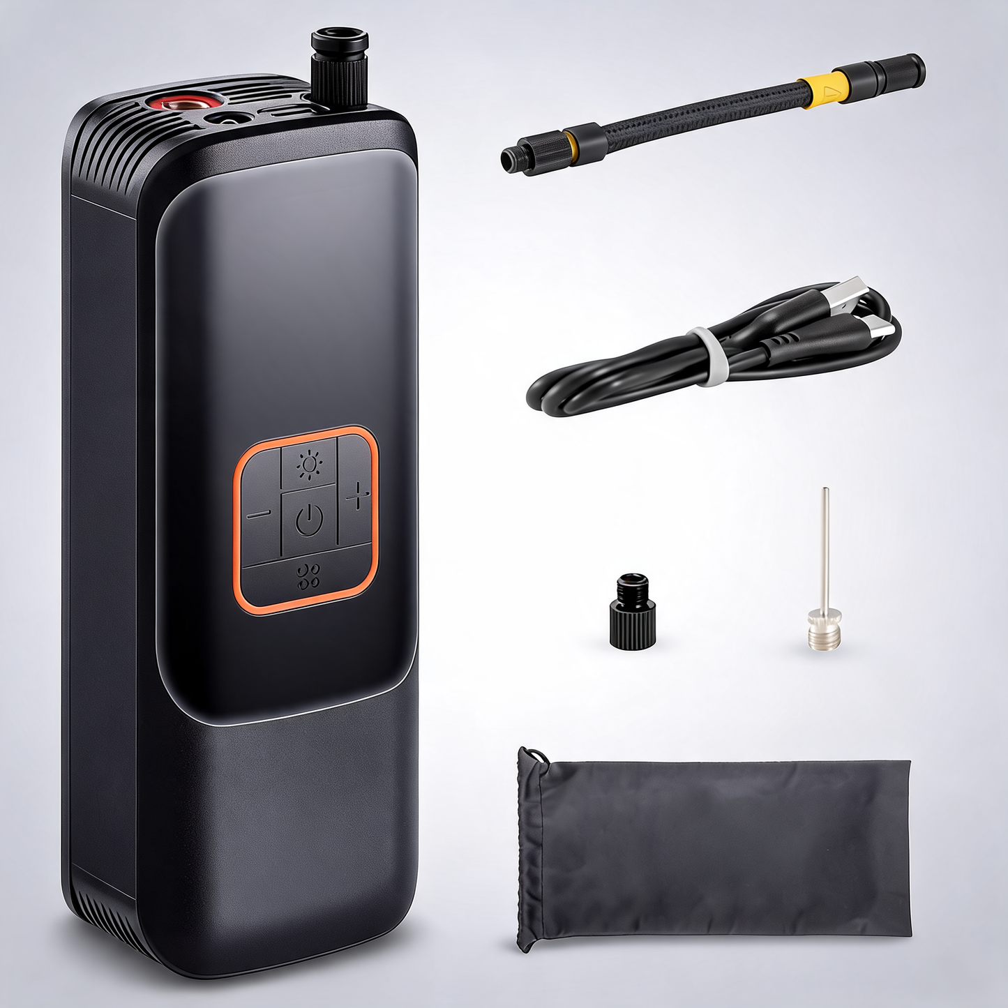 Tyre inflator portable air compressor 150 PSI electric air pump 4000mAh rechargeable tyre pump with Auto-Off function LCD