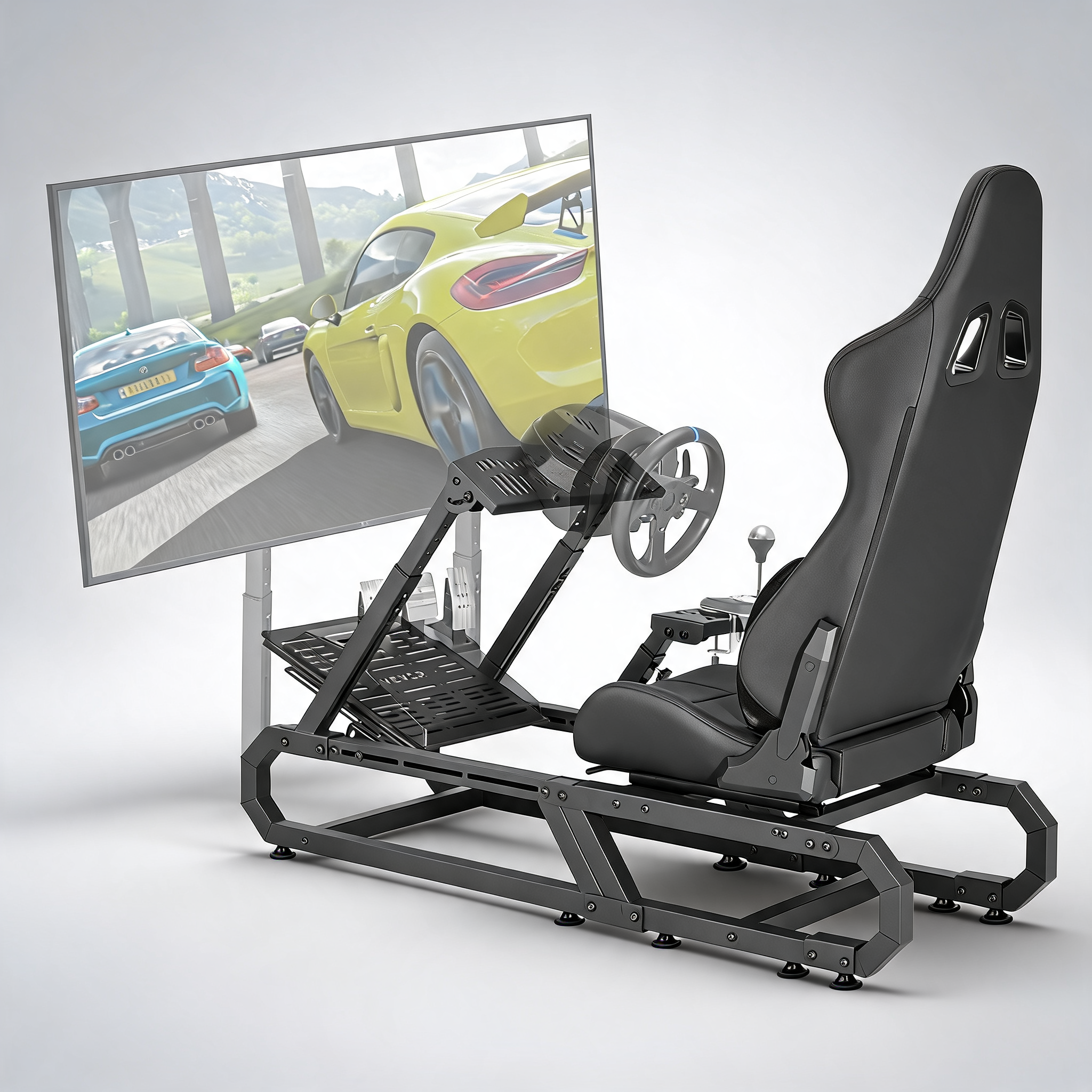 Heavy duty racing wheel stand for Logitech G923/G920/G29 Max330LBS compact