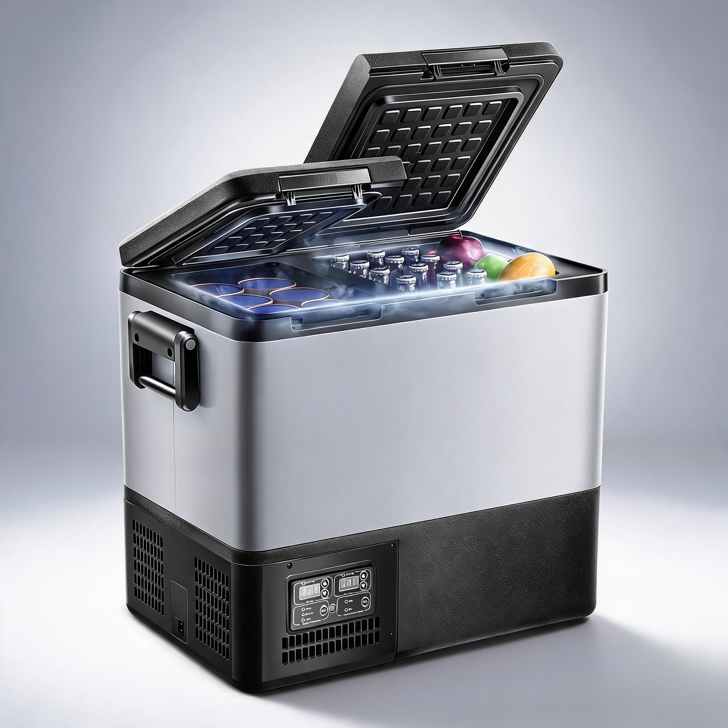 Portable car refrigerator freezer compressor 45L dual zone for car home
