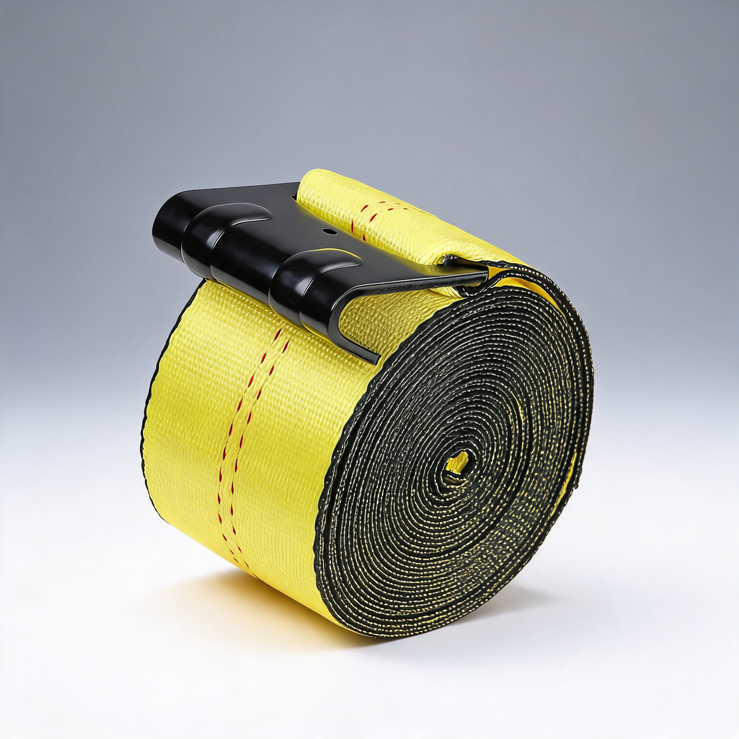 Winch straps 10.2 cm x 12.2 m 2.7T load capacity 8.2T break strength truck straps with flat hook flatbed tie downs cargo