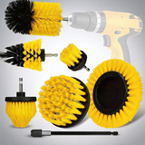 Yellow and black complete 7-Piece drill brush power scrubber set All-Purpose cleaning kit for bathroom tile car detailing
