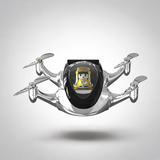 Silver solar powered drone car air freshener rotating propeller vehicle scent diffuser ornament
