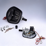 Black power operated central locking handle whale tail lock recessed folding 12V