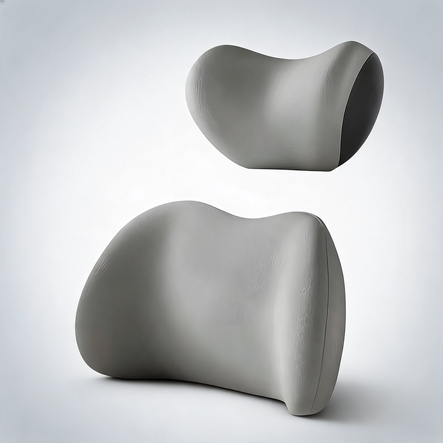 Ergonomic memory foam car headrest and lumbar support cushion set driving comfort neck and back pillow