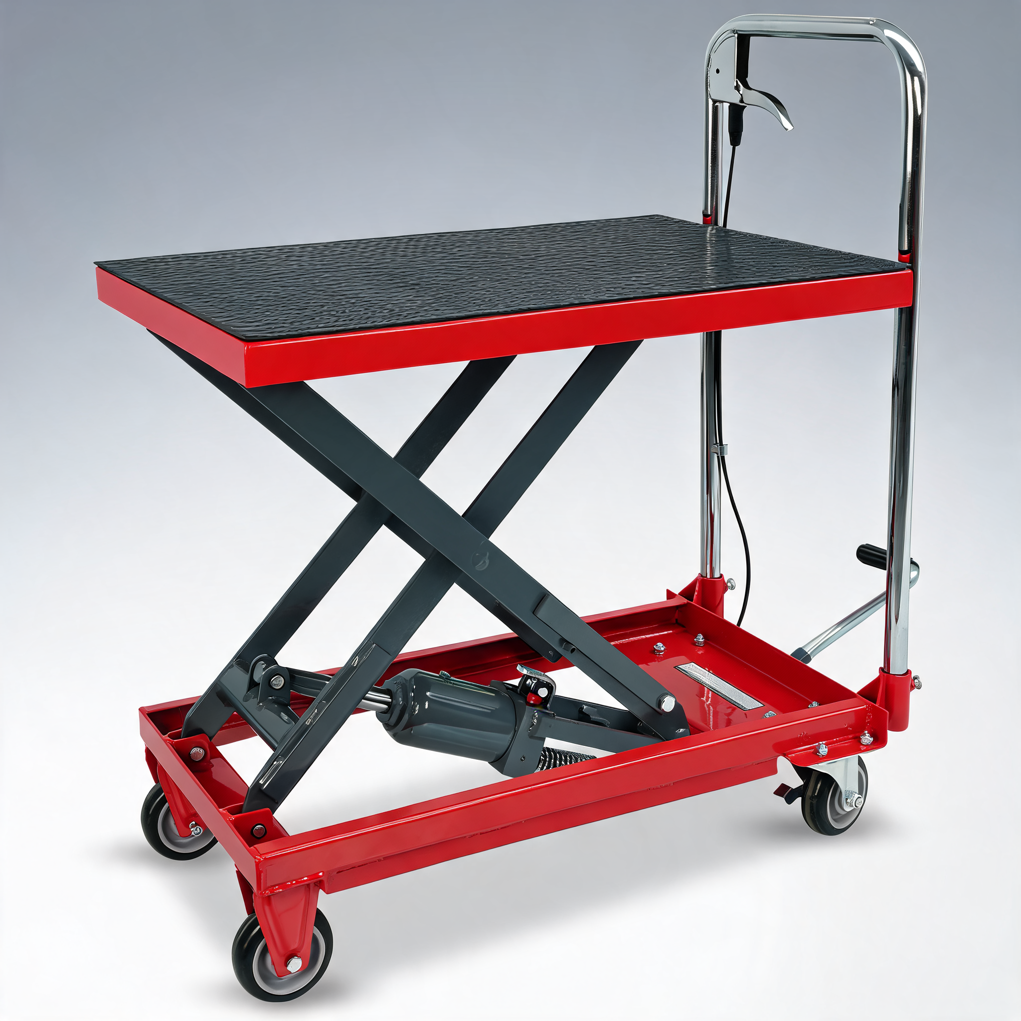 T-REX 230KG hydraulic scissor lift platform trolley Non-Skid rubber platform pad for material handling