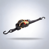 Quick release automatic heavy duty retractable ratchet tie down strap black 25mm x 3m
