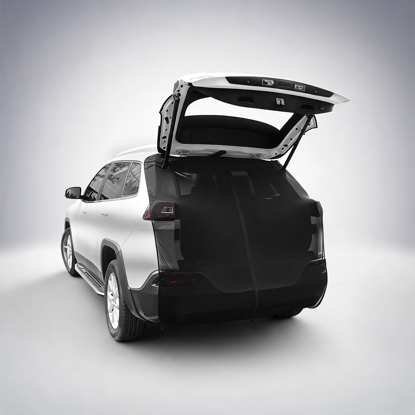 Black tailgate mosquito net screen magnetic bug protection for boot opening