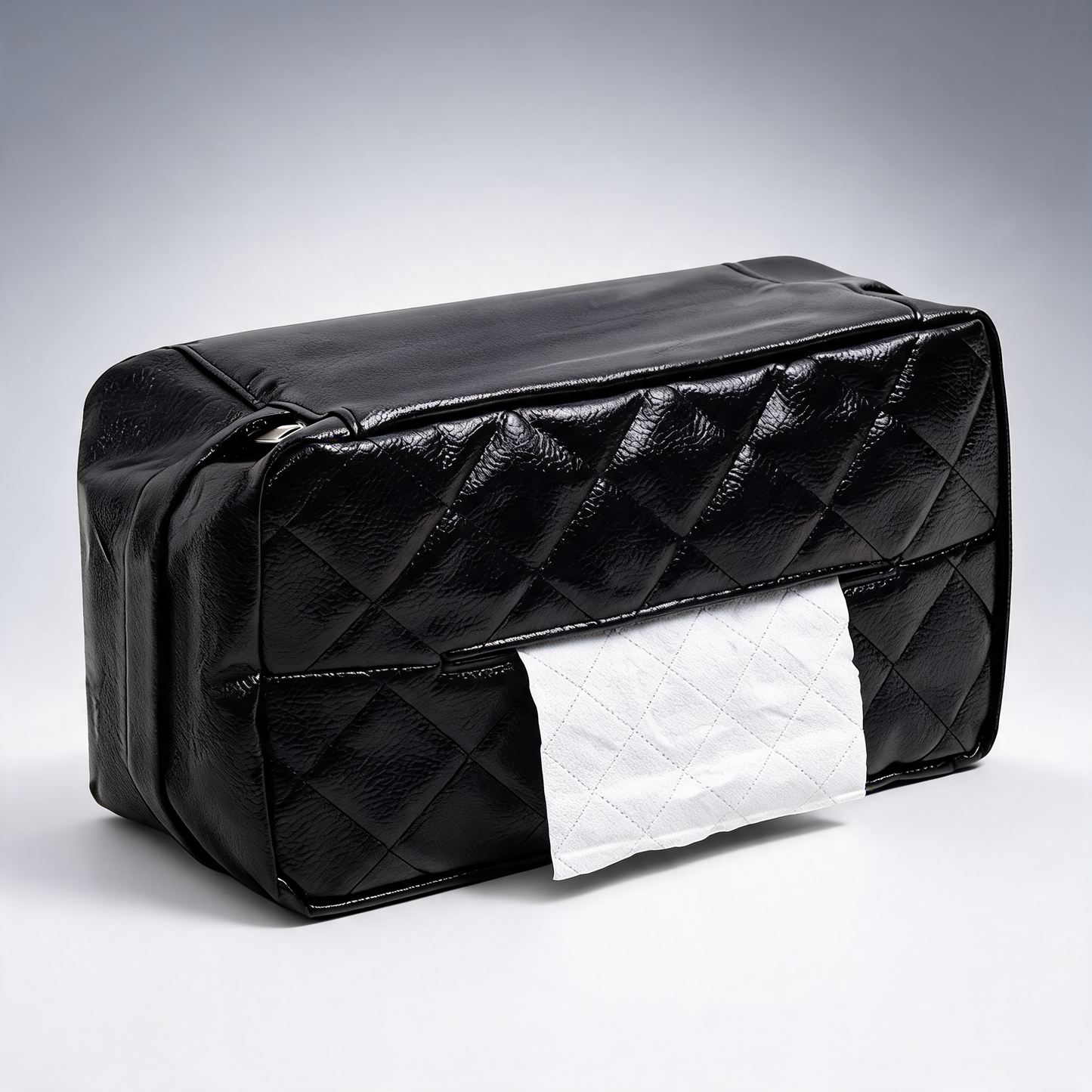2-Pack car tissue box holder set universal sun visor and seat back PU leather organiser