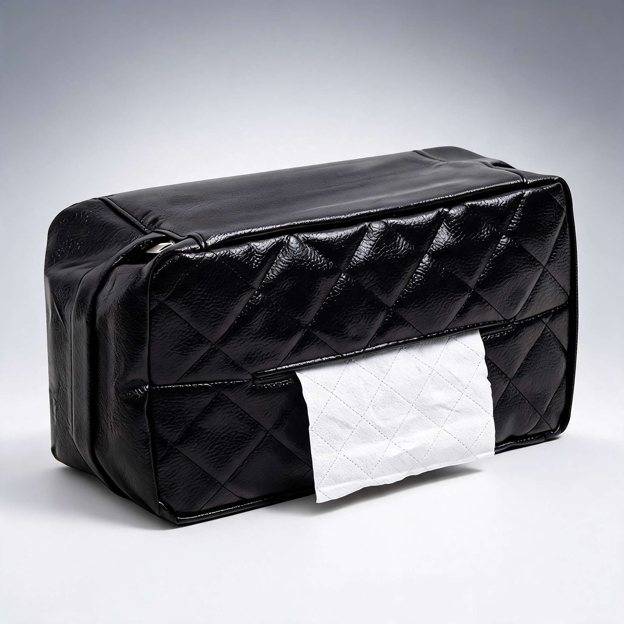 2-Pack car tissue box holder set universal sun visor and seat back PU leather organiser