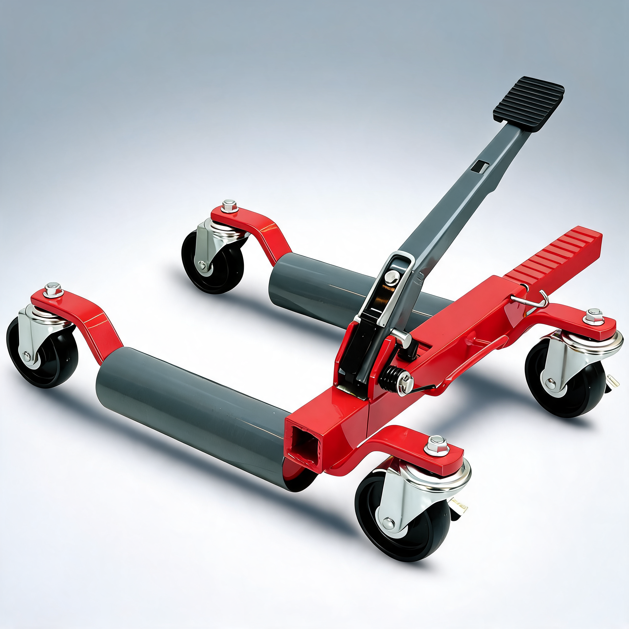 T-REX 590kg vehicle positioning jack mechanical ratcheting foot pedal wheel dolly for auto car moving