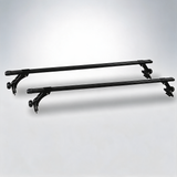 120Cm universal rain gutter car roof rack cross bars black adjustable brackets