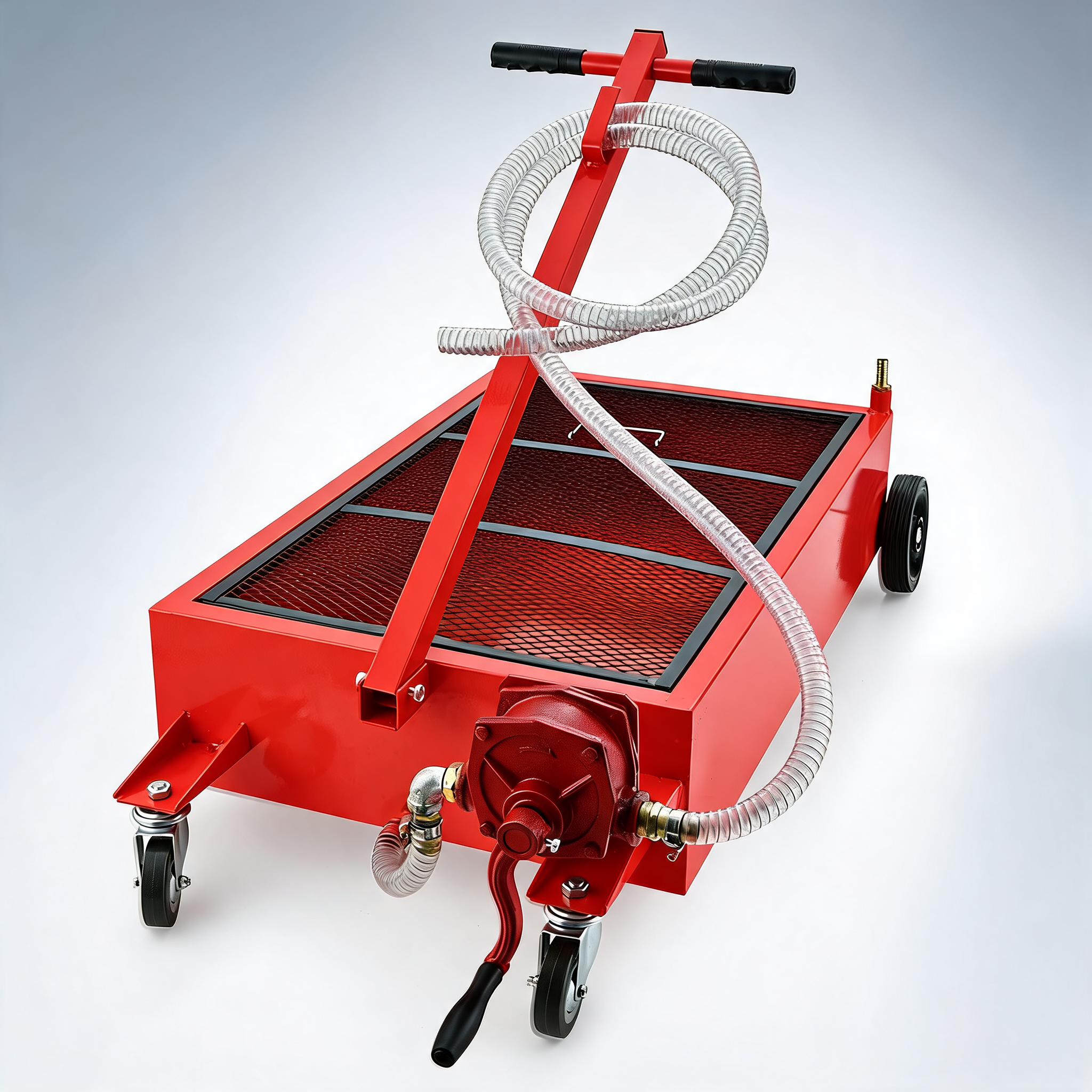 T-Rex 76L low level mobile truck waste oil fluid drainer pan hand pump for workshop