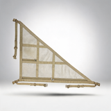 Beige car roof triangular storage net adjustable ceiling organiser for vehicles