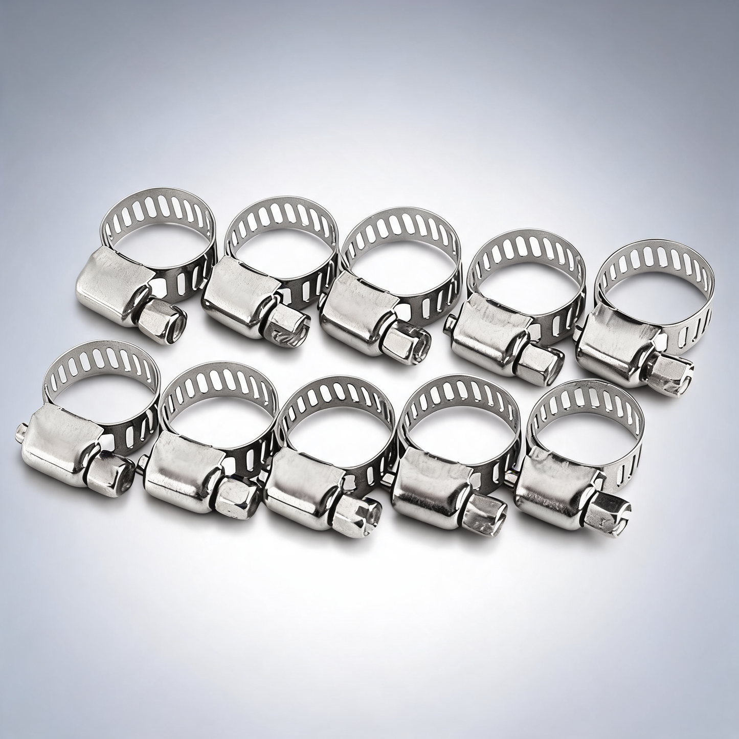 10Pcs hose clamp cars motorcycle fuel line jubilee petrol pipe clips garden DIY tools
