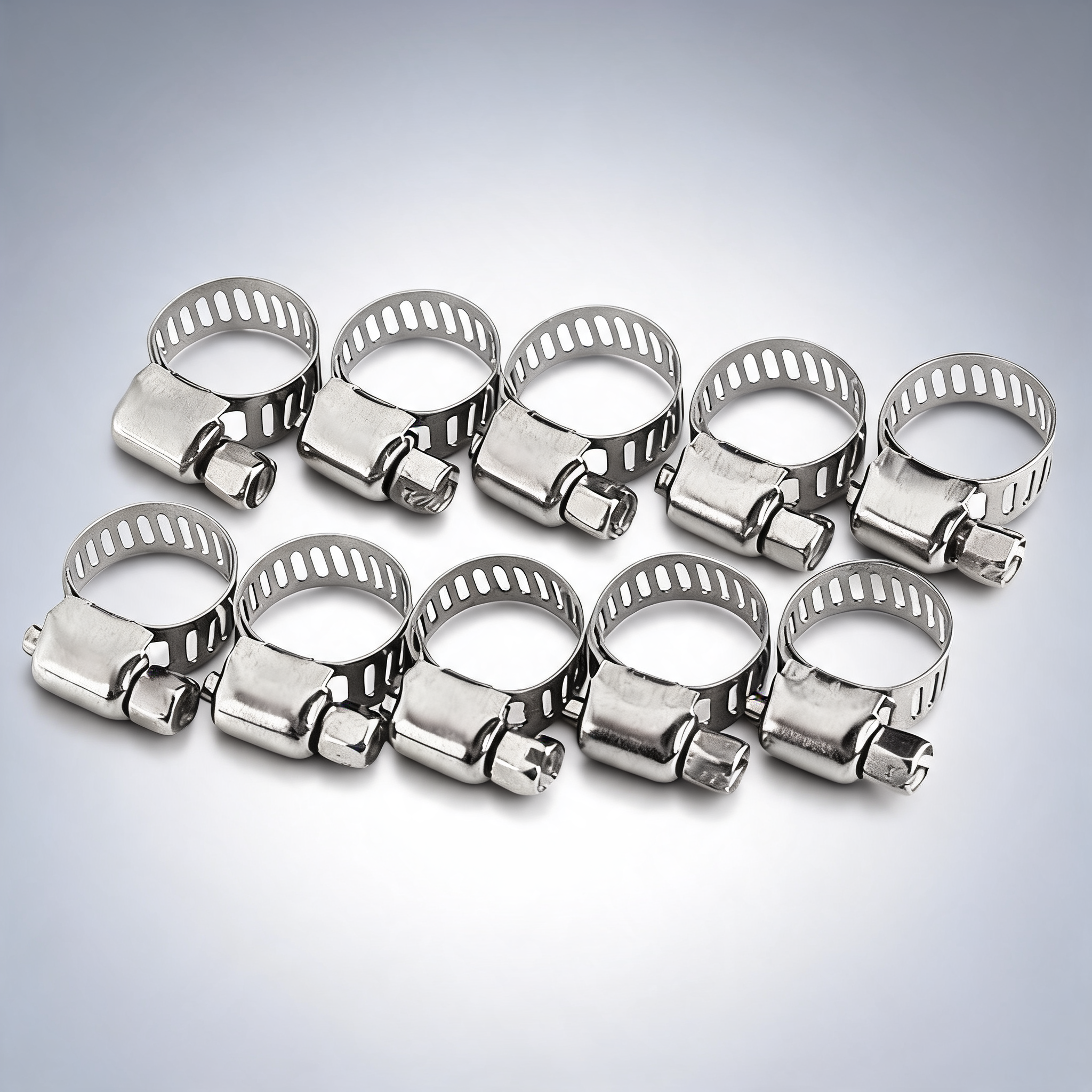 10Pcs hose clamp cars motorcycle fuel line jubilee petrol pipe clips garden DIY tools