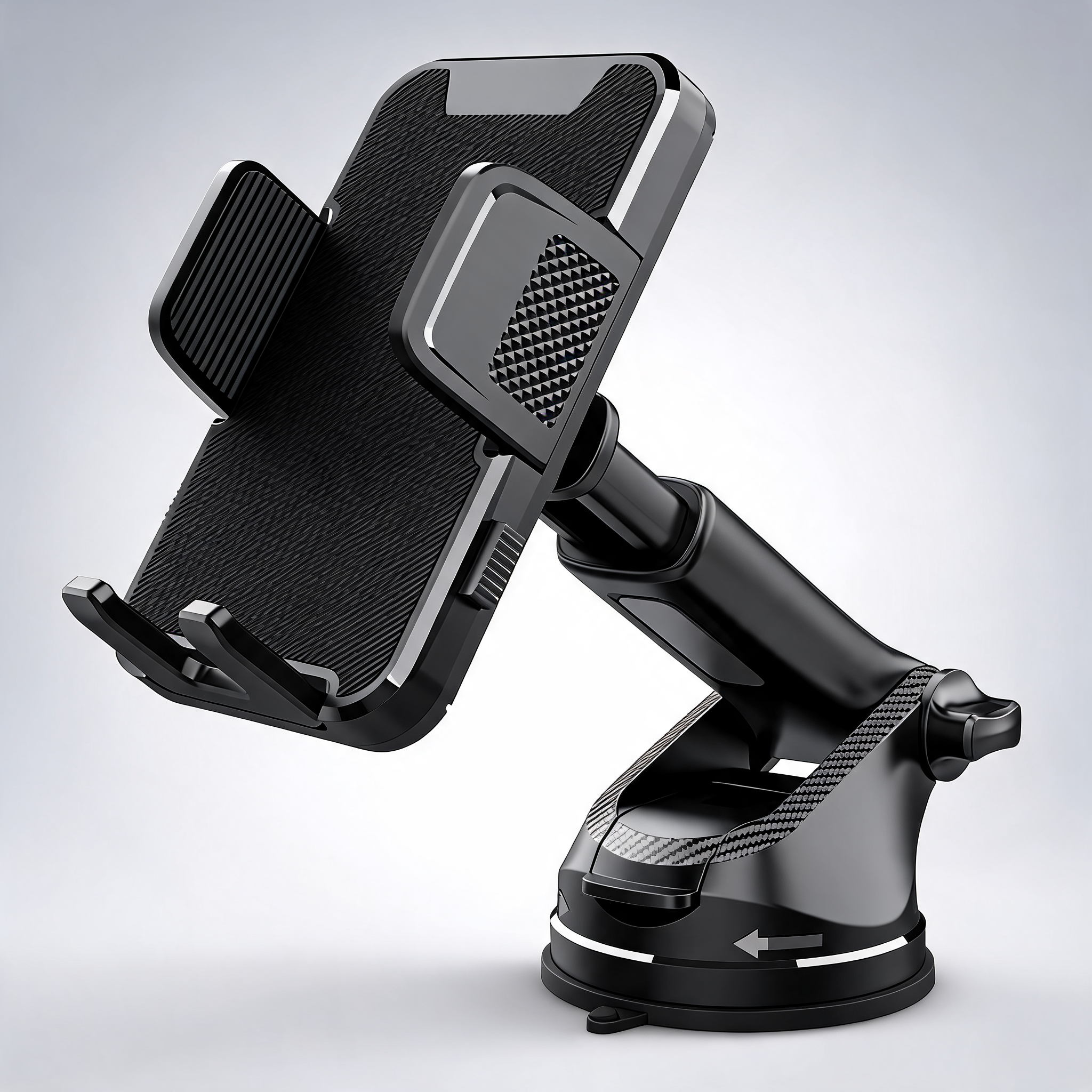 Adjustable car phone holder universal suction mount for dashboard and windscreen