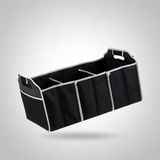 Deluxe collapsible car boot organiser with cooler bag trunk storage bag folding