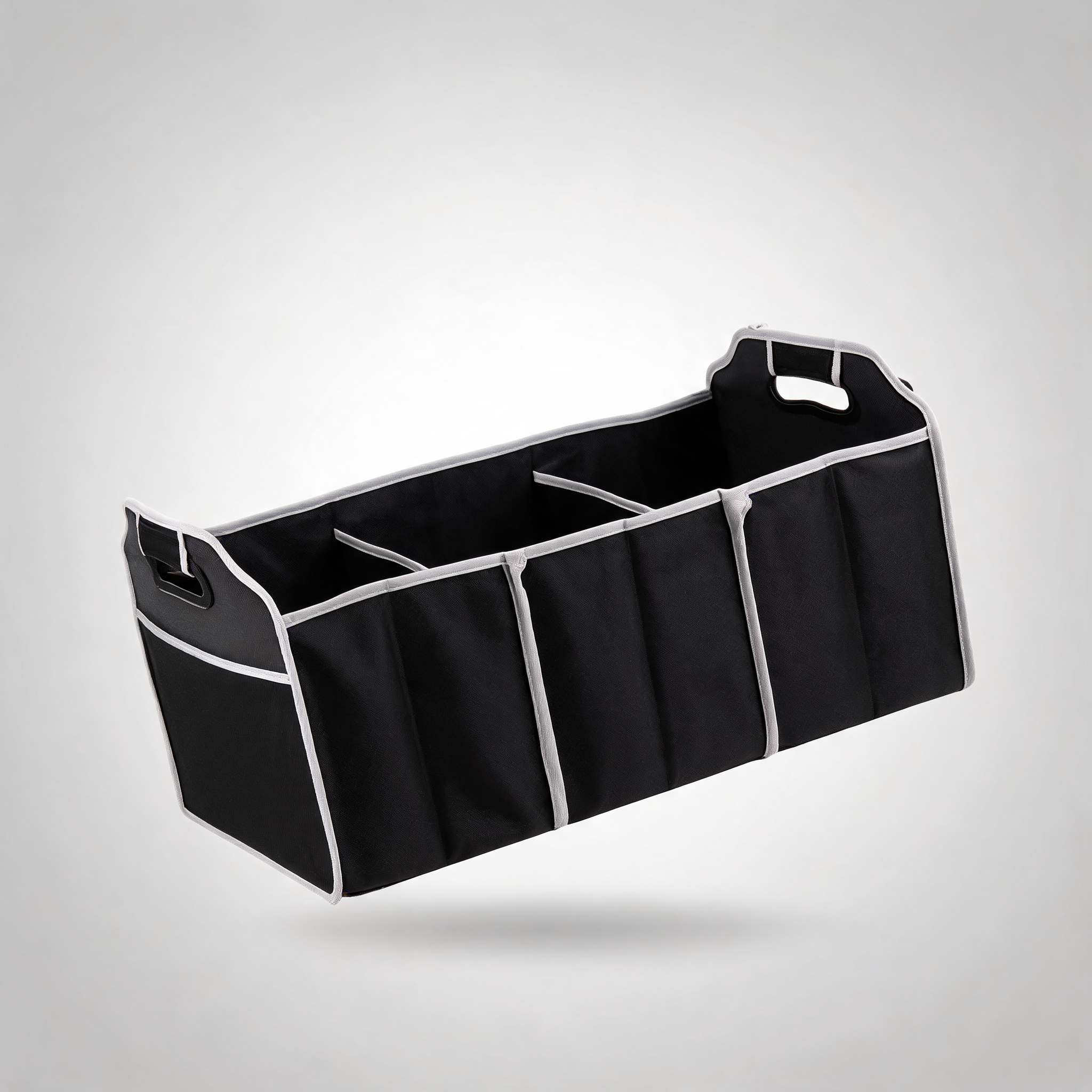 Deluxe collapsible car boot organiser with cooler bag trunk storage bag folding