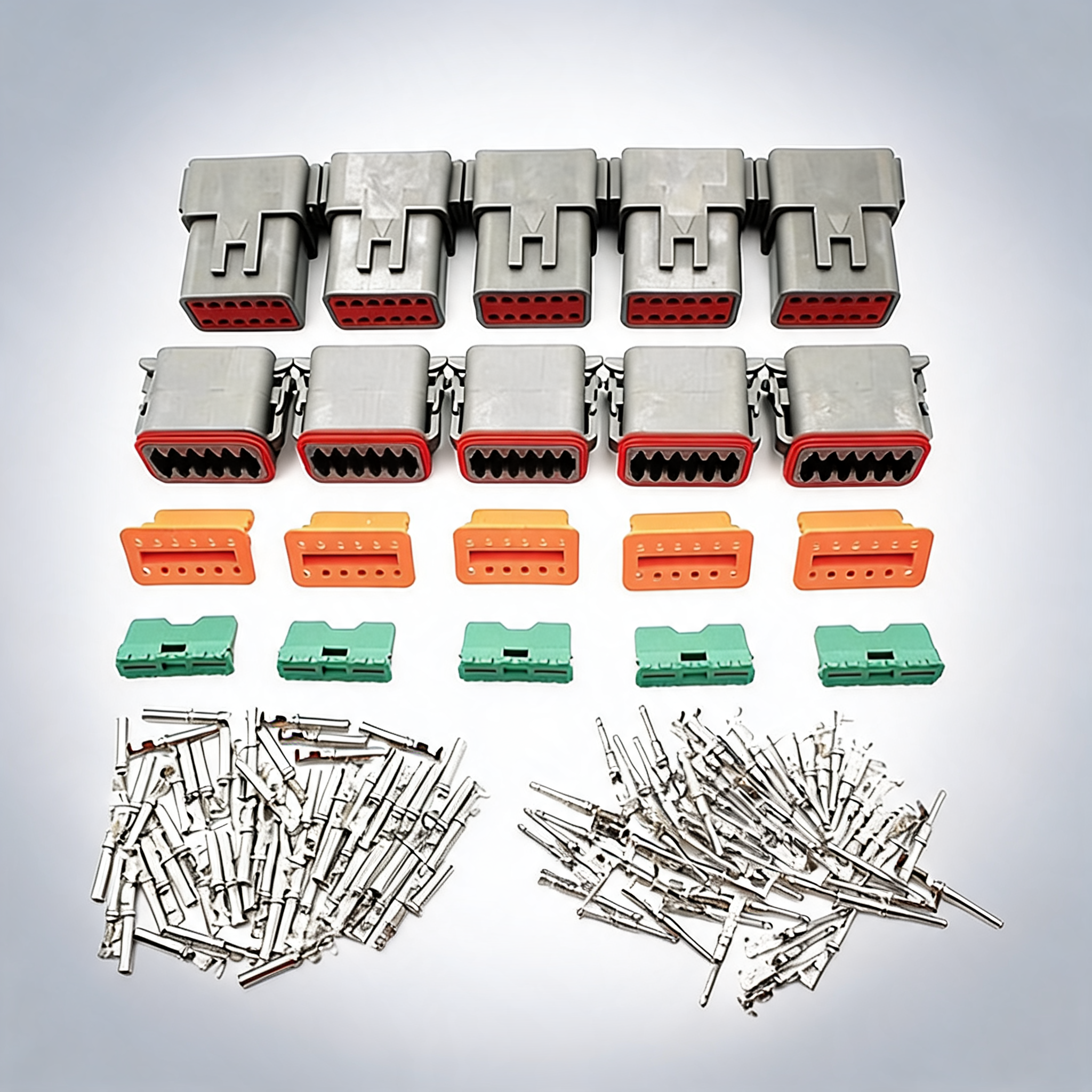 5 Sets deutsch DT series multi plug waterproof connector 12 way pin kit
