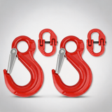 2X 6mm hammerlock eye sling hook safety chain caravan trailer connecting extend